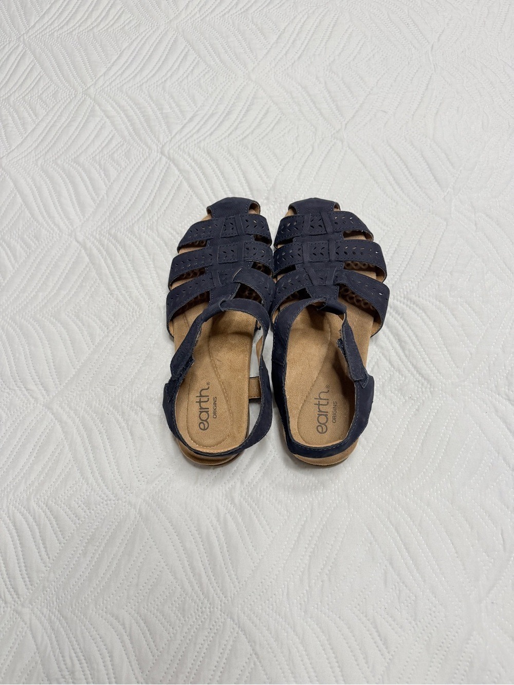 Earth Origins Berdy Women’s Blue Suede Sandals. Size 8.5 - Picture 5 of 8